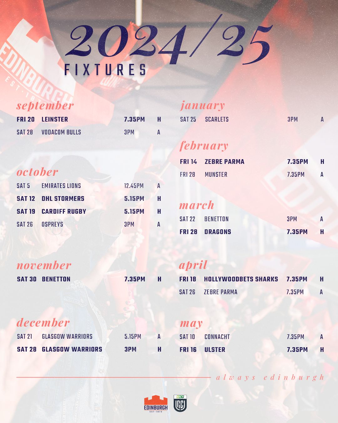 2024:25 fixtures