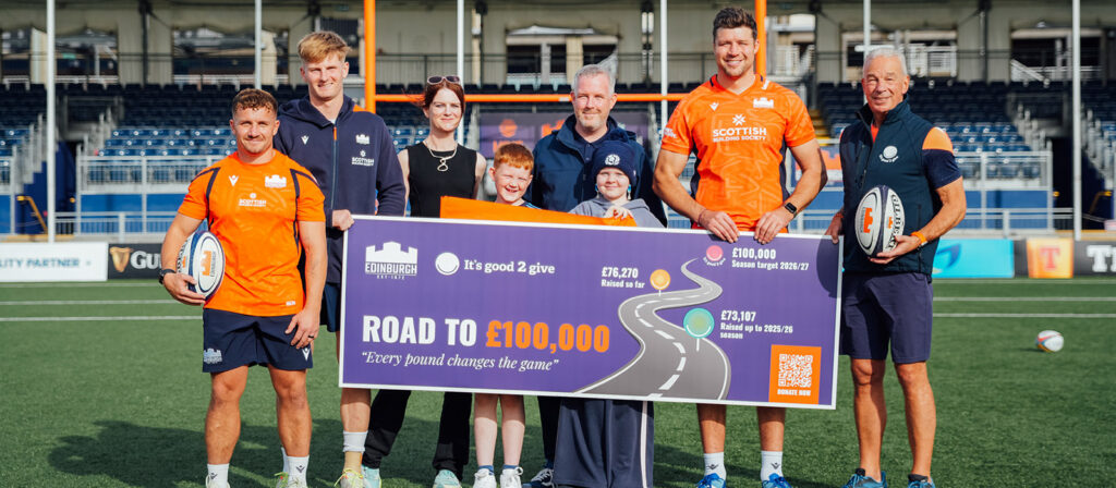 Edinburgh Rugby and It’s good 2 give launch ‘Road to £100k’ campaign
